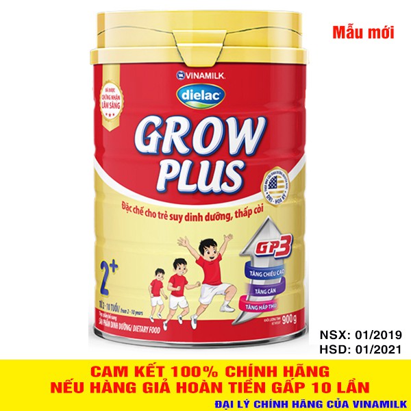 Sữa bột Dielac Grow Plus sữa non 2+ 850g [HSD: 10/2023]