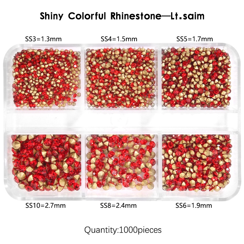 Hộp Hạt Đá Trang Trí Móng Tay QIAO SS3-10