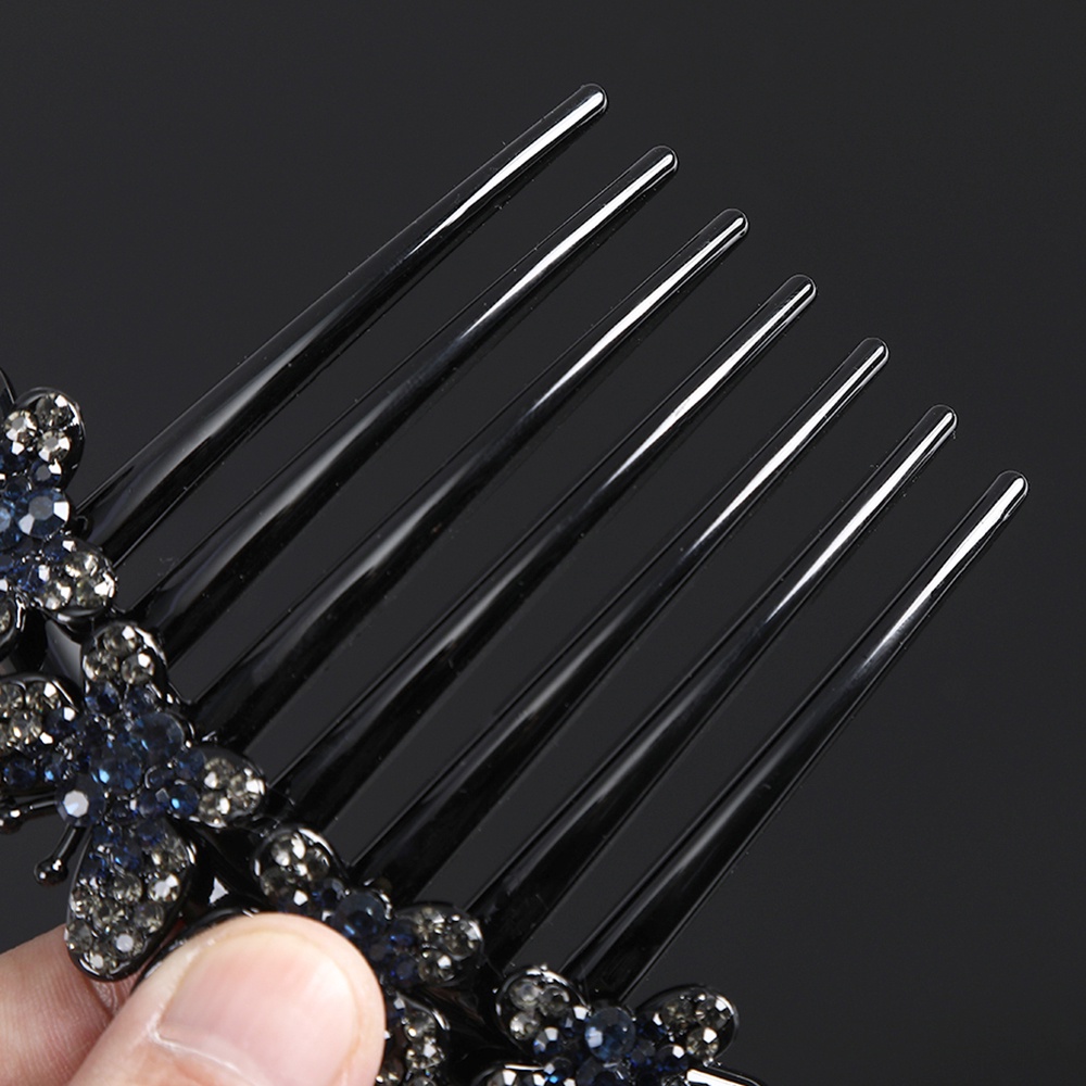 Lược cài tóc Haimeikang hình bướm đính đá phong cách Hàn Quốc thời trang cho nữ