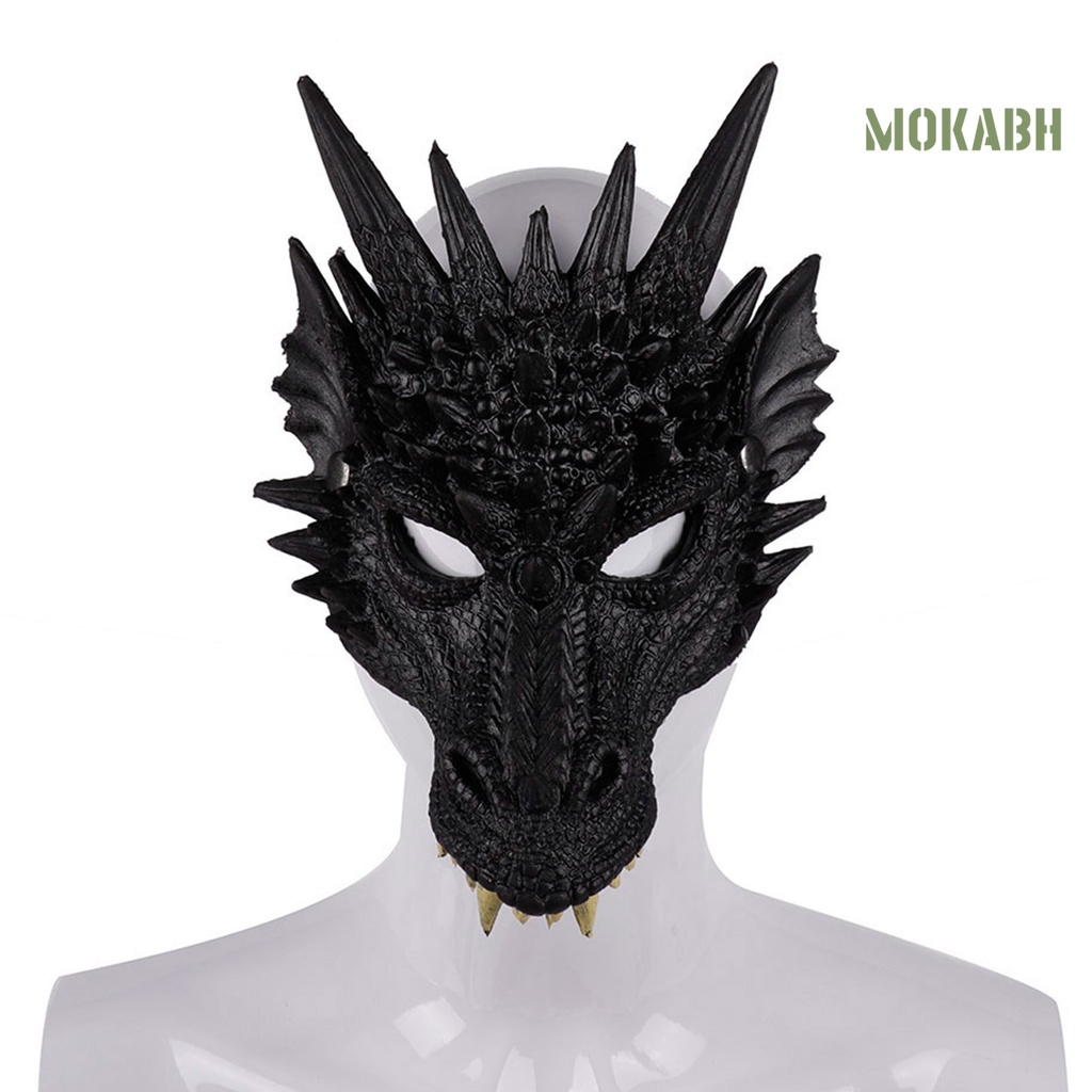 Kẹp Tóc Giả Da Đính Mặt Động Vật 3D Hóa Trang Halloween