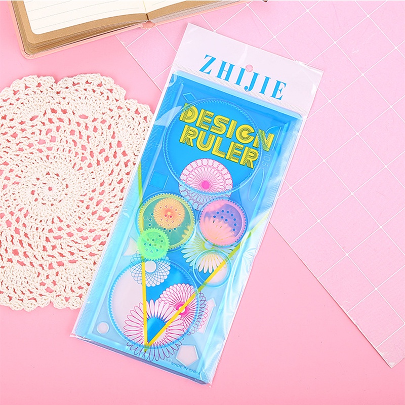 Bộ Thước Vẽ Ma Thuật Hình Bông Hoa Xinh Xắn Cho Bé