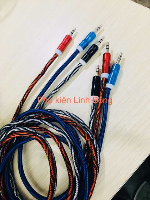 Cáp âm thanh 2 đầu 3.5 1m5 dây dù chống đứt gãy