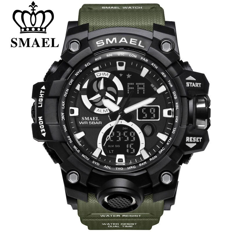 Đồng hồ thể thao nam SMAEL 1545C, đồng hồ đeo tay nam thông minh chống nước đẹp chính hãng - TOP WATCH