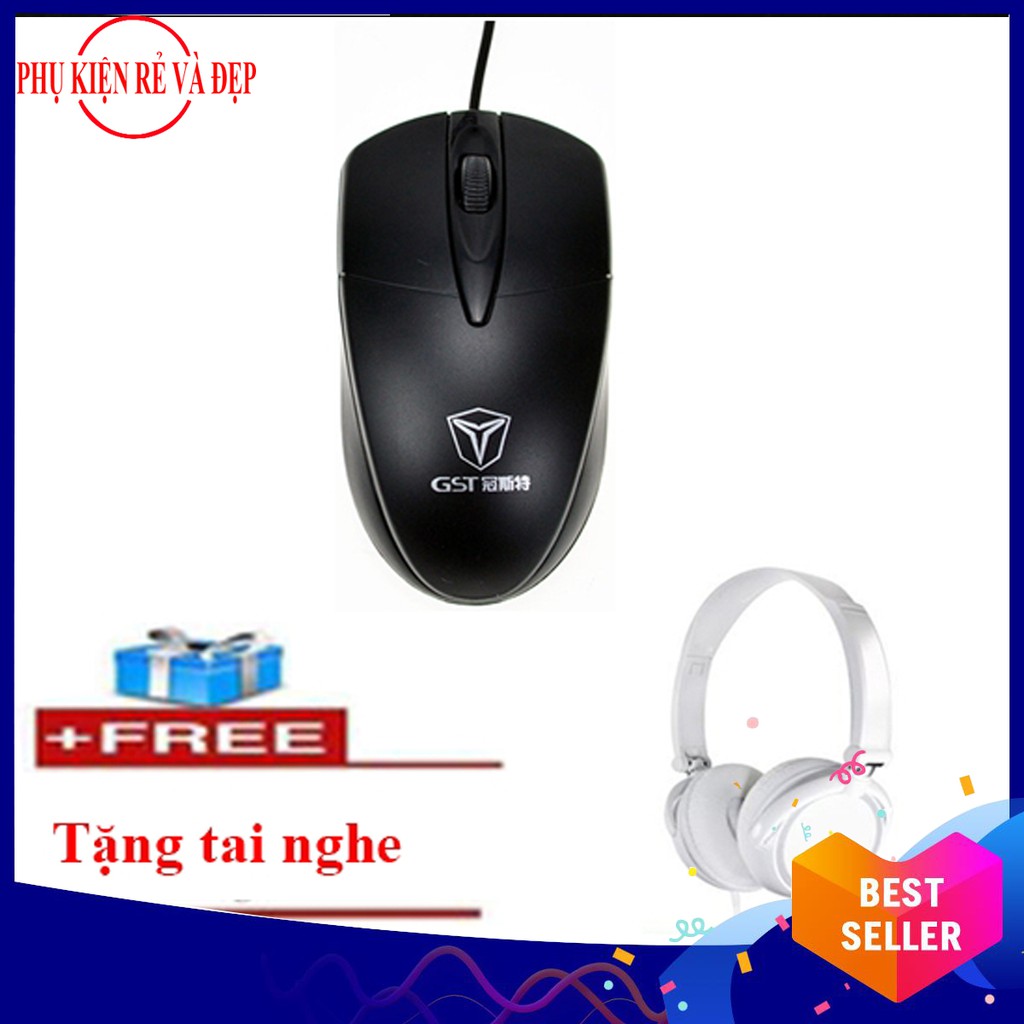 Combo Chuột chơi game có dây GST T02 + Tai nghe chụp tai