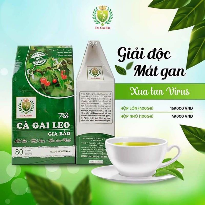 TRÀ CÀ GAI LEO GIA BẢO ( hộp 80 túi lọc)