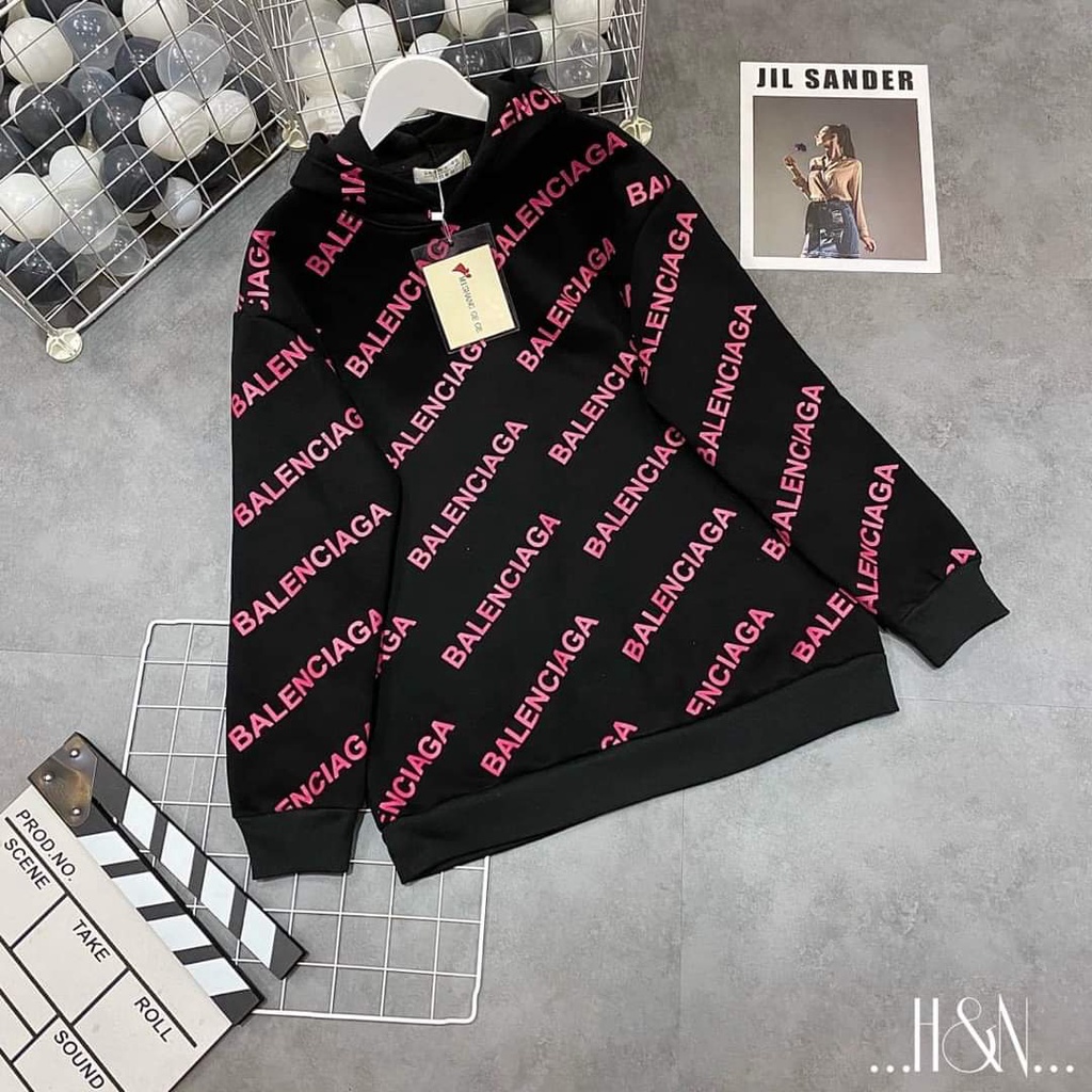 Áo Hodie Nỉ Nữ Balen Có Mũ Form Rộng Freesize Dưới 60Kg, Áo Có Lót Nỉ | BigBuy360 - bigbuy360.vn