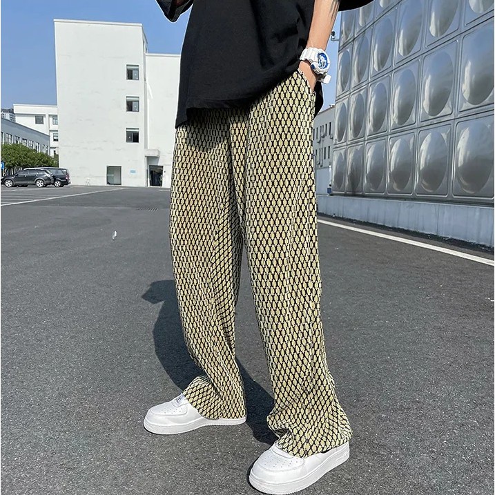 Quần Dài Ống Rộng Họa Tiết Da Rắn Thời Trang Mùa Hè Cho Nam Size M-3XL