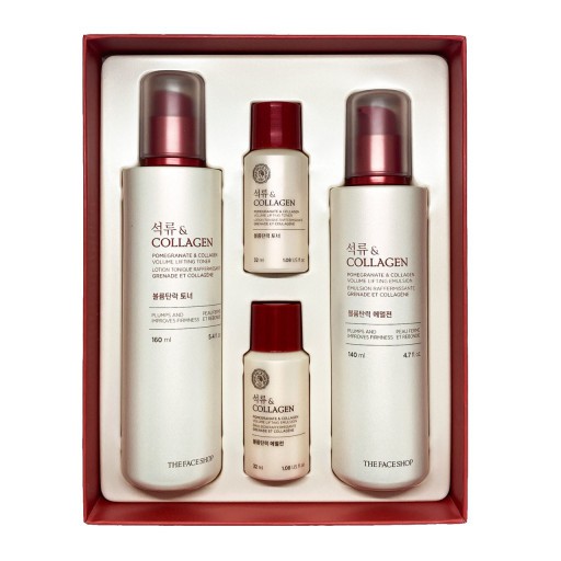 Bộ Dưỡng Lựu Giúp Da Săn Mịn Pomegranate & Collagen Skincare Set