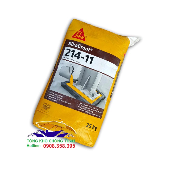Sika grout 214 – 11 Vữa rót không co ngót chống thấm cổ ống