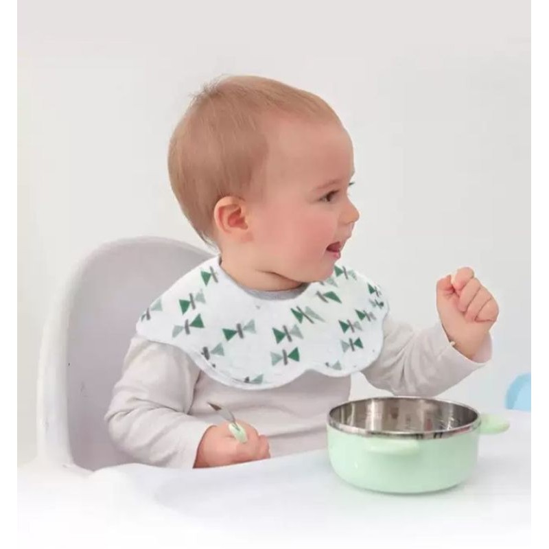 Ninikids: Yếm cotton 360 độ chống thấm cho bé, yếm dãi, yếm ăn dặm, yếm tròn xoay