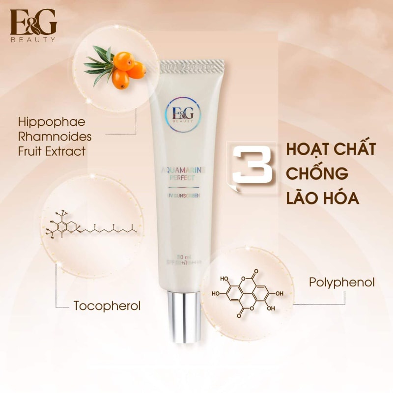 Kem Chống Nắng E&amp;G Beauty Aquamarine Perfect UV Sunscreen 30ml