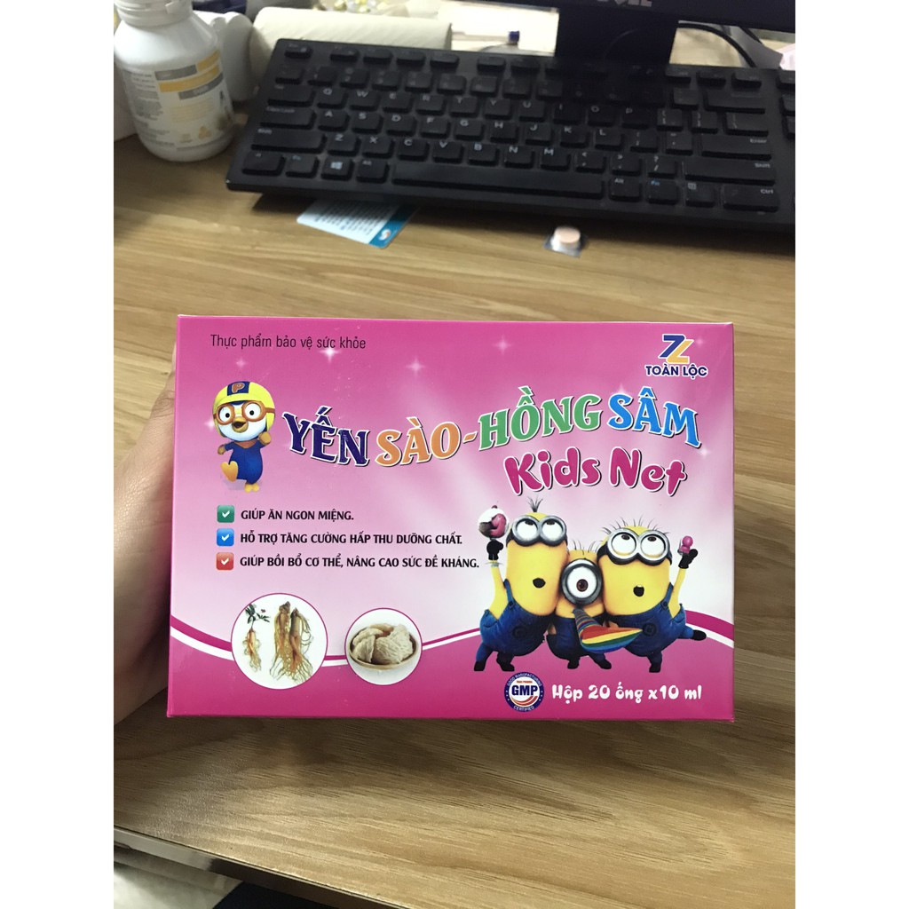 Siro tăng cân cho bé ❤️CHÍNH HÃNG👍 Yến sào - hồng sâm Kids net ❤️ giúp ăn ngon miệng, tăng cường hấp thu dưỡng chất