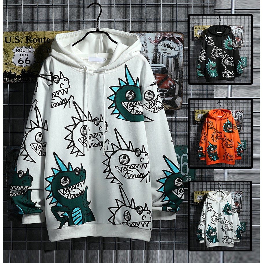 Áo Hoodies Nam Dài Tay Có Mũ In Họa Tiết Khủng Long Phong Cách Trẻ Trung Thời Trang Zenkonu TOP NAM 1000128