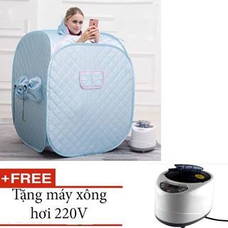 Phòng xông hơi cá nhân Sauna Box Tặng máy xông hơi 220V và ghế ngồi