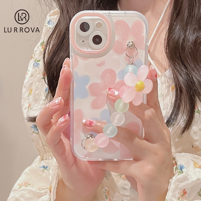 Lurrova ốp lưng OPPO Reno 7Z 5G Reno6Z 5G Reno 7 5G Reno 6 5G Reno 5 Reno 5Z 5G Reno 2F Reno 2Z Reno 7 Lite 6 Lite Hộp đựng điện thoại vòng đeo tay hoa thời trang đẹp