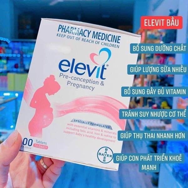 Elevit Bầu- Úc (100 viên)
