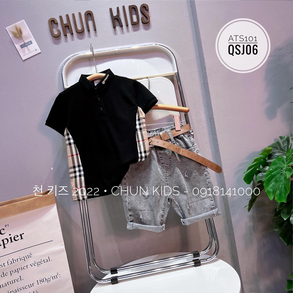 ÁO Polo BBR cổ thêu cho Bé
