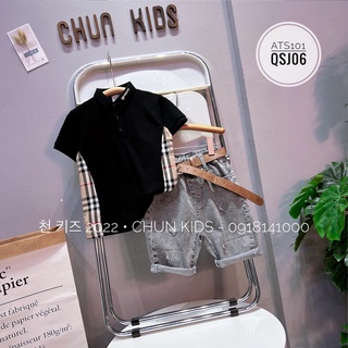 Áo polo bbr cổ thêu cho bé