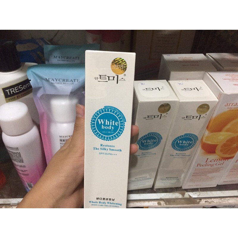 kem chống nắng nâng tone WHITE body all skin