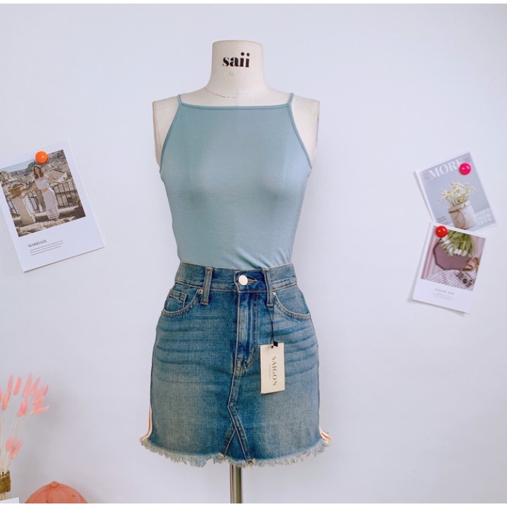 Áo Thun Cotton Hai Dây Cổ Ngang Mã AO240 | BigBuy360 - bigbuy360.vn