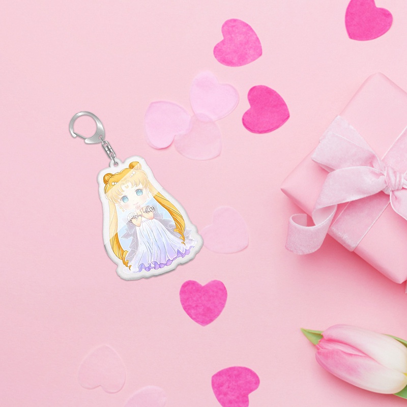 Tmdbyx Móc Khóa Xe Hơi Hình Thủy Thủ Mặt Trăng Dễ Thương