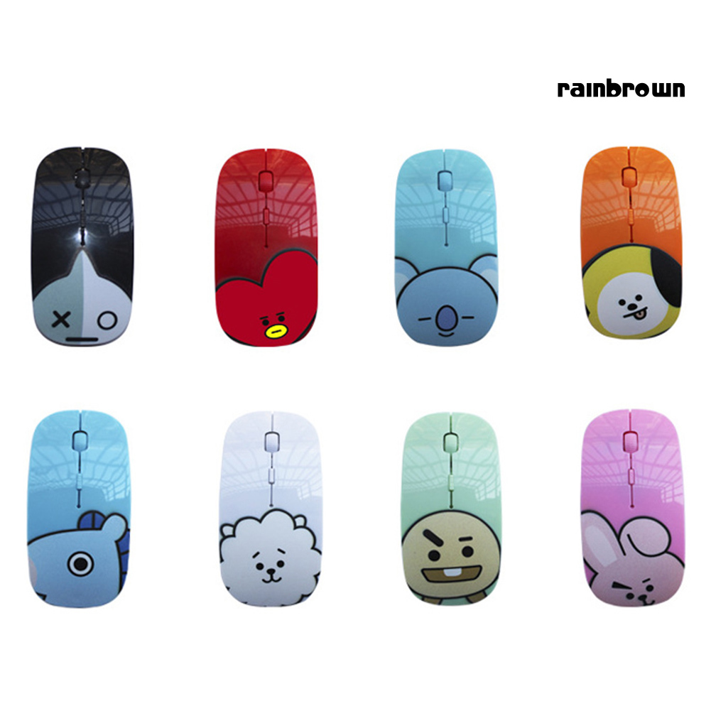 chuột không dây Hình Bt21 Chimmy Cooky Rj Mang Bts