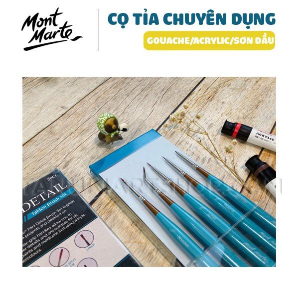 Set 5 cọ tỉa Mont Marte