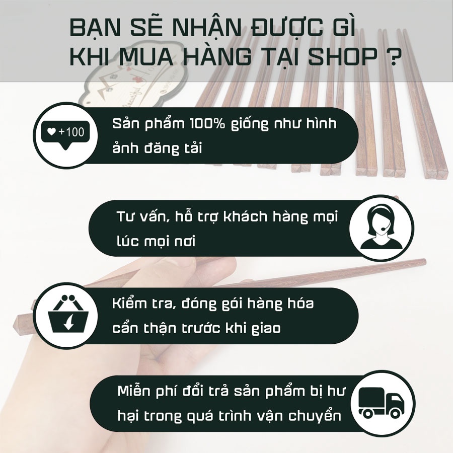 Đũa Gỗ Trắc [CAO CẤP] Để Mộc Vân Đẹp Chống Mốc - Đũa Gỗ Ăn Cơm Không Chất Bảo Quản-Mẫu 2