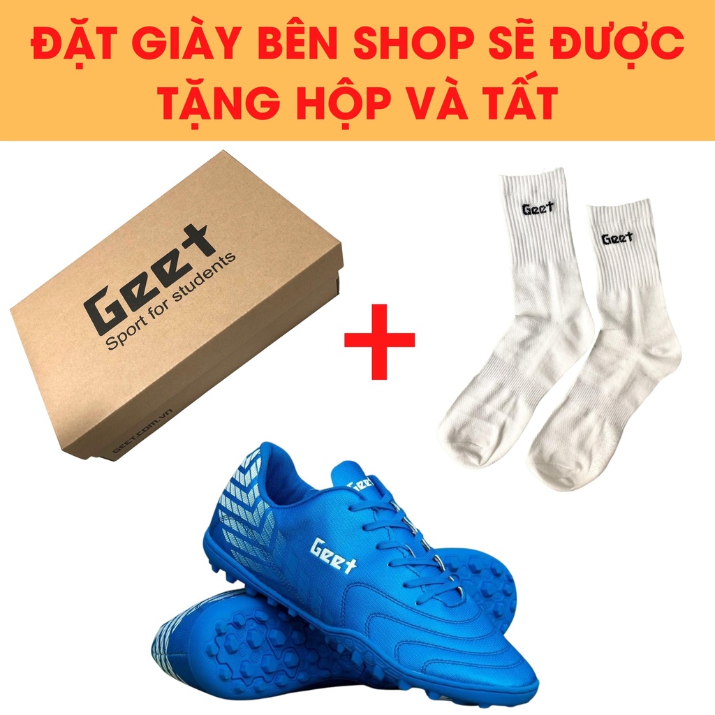 Giày bóng đá nam, giày đá banh Dageer xanh sân cỏ nhân tạo Full hộp