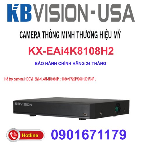 Đầu ghi hình 8 kênh 5 in 1 KBVISION KX-EAi4K8108H2