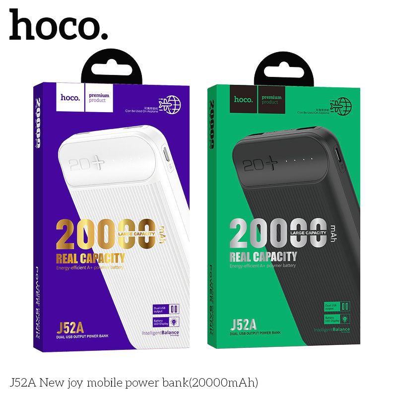 Pin Sạc dự phòng Hoco J52A dung lượng 20000mAh - chính hãng 100%