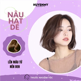 Thuốc Nhuộm Tóc NÂU HẠT DẺ tặng kèm găng tay, trùm tai ni lông