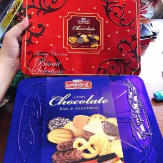 Xả kho giá bất chấp ko quay đầu🍩Hộp bánh Lambertz Luxury 420g hộp thiếc Đức.