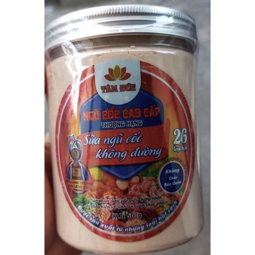 Sữa Ngũ Cốc Tâm Đức Không Đường (hộp 500gr)