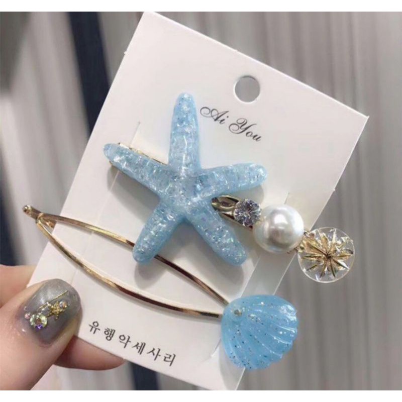 Set 2 kẹp tóc sao biển
