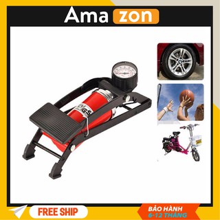 Bơm hơi đạp chân đa năng, bơm hơi đạp chân đa năng cho ô tô, xe máy, xe đạp