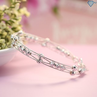 Quà tặng sinh nhật mẹ - Lắc tay bạc thật nữ dạng kiềng đẹp LTN0118 - Trang Sức Bạc