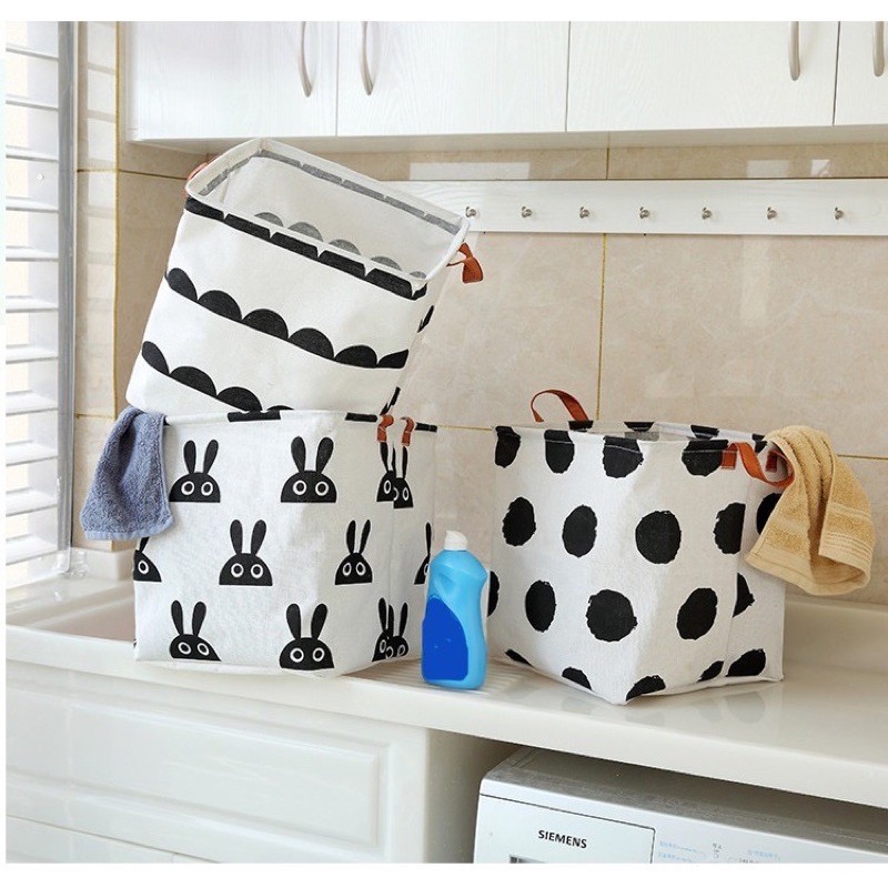 Giỏ vải VUÔNG đựng đồ đa năng, sọt vải để quần áo, vải bố chống thấm nước