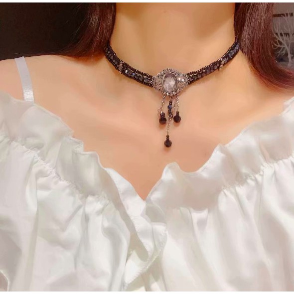 Choker đính đá, set vòng cổ đính đá