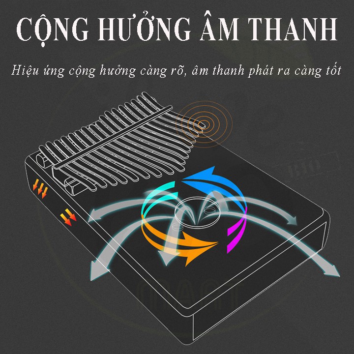 Đàn Kalimba 17 phím kiểu dáng tiện dụng - Hình chiếc lá