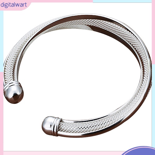 Vòng Đeo Tay Mạ Bạc Kiểu Dáng Đơn Giản Thanh Lịch Dành Cho Nữ