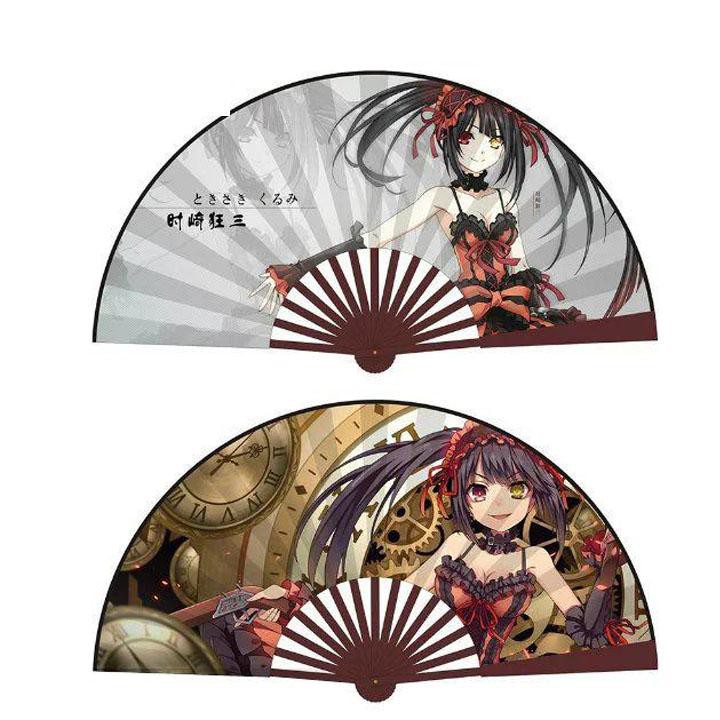 Quạt nan Gintama Linh hồn bạc 31cm cầm tay in hình anime chibi 2 mặt