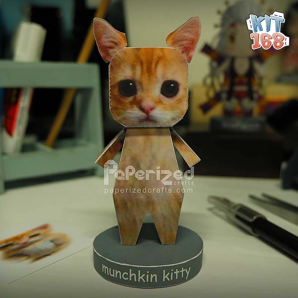 Mô hình giấy động vật Mèo con cute