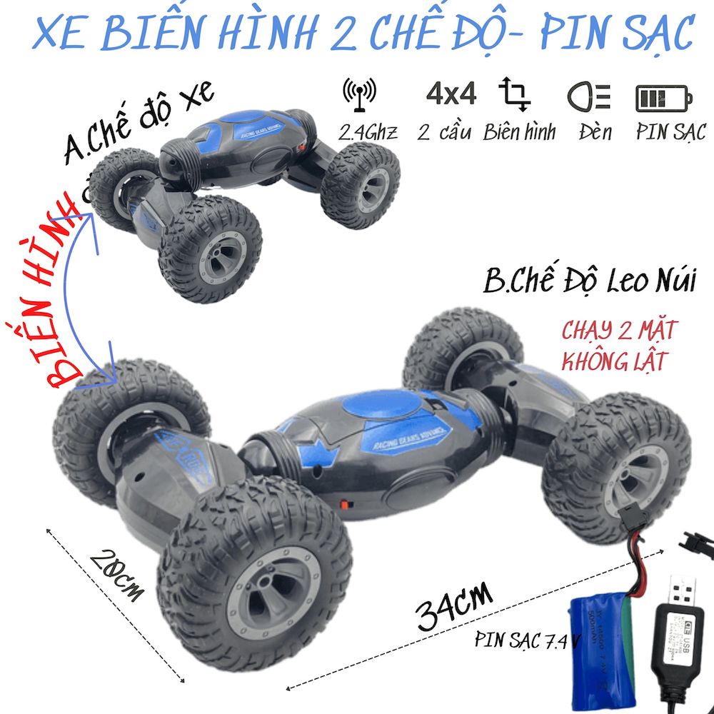 WOW Xe vượt mọi thể loại địa hình điều khiển từ xa 2.4Ghz