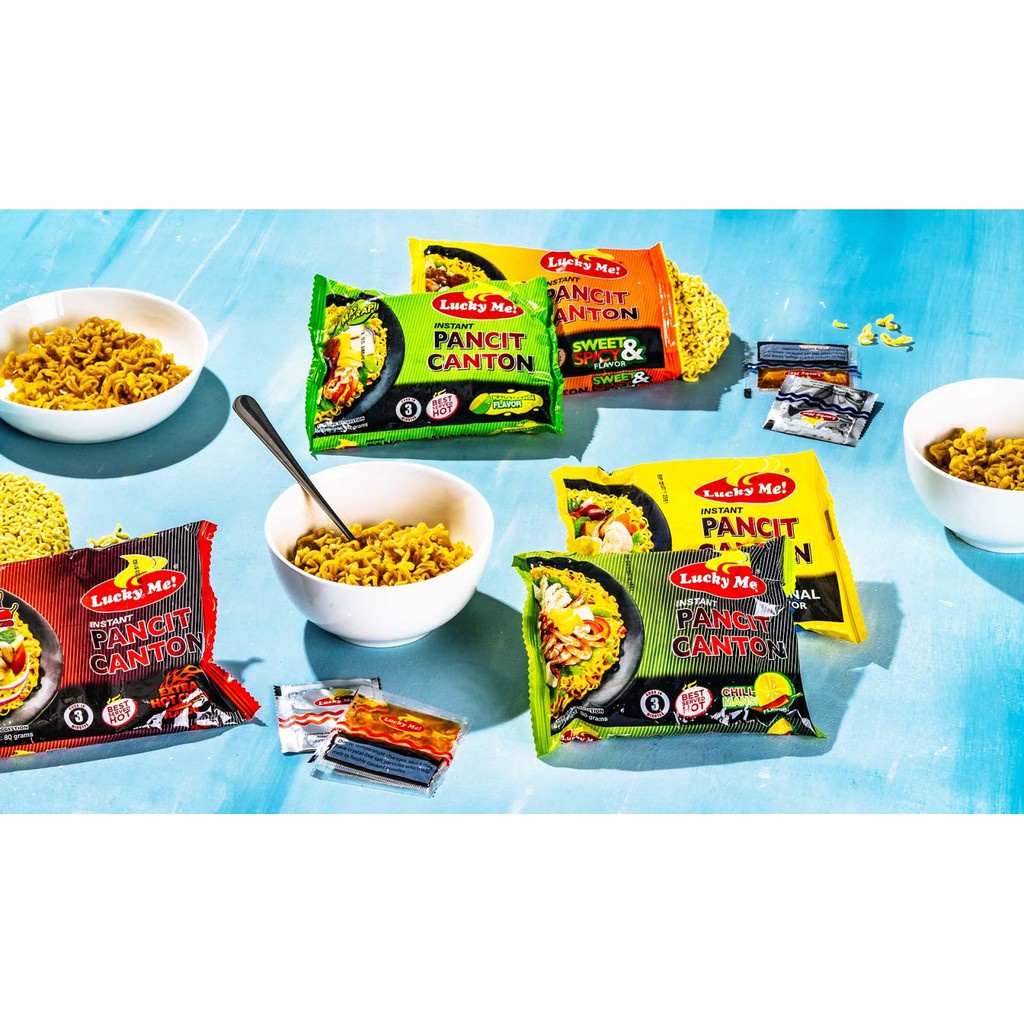 Mì tôm hiệu Lucky Me Instant Pancit Canton Sweet &amp; Spicy 80gr