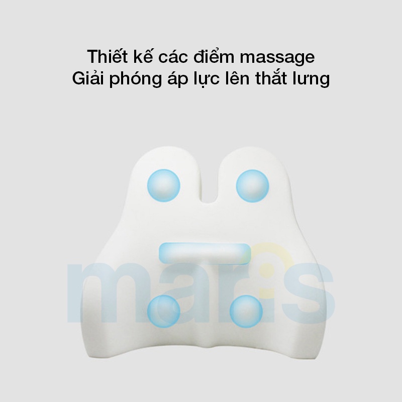 Gối Tựa Lưng Ghế Văn Phòng Cao Su Non MARIS Mr - 403 Công Thái Học Chống Đau Mỏi Thắt Lưng Size 43 x 39 x 16 Cm
