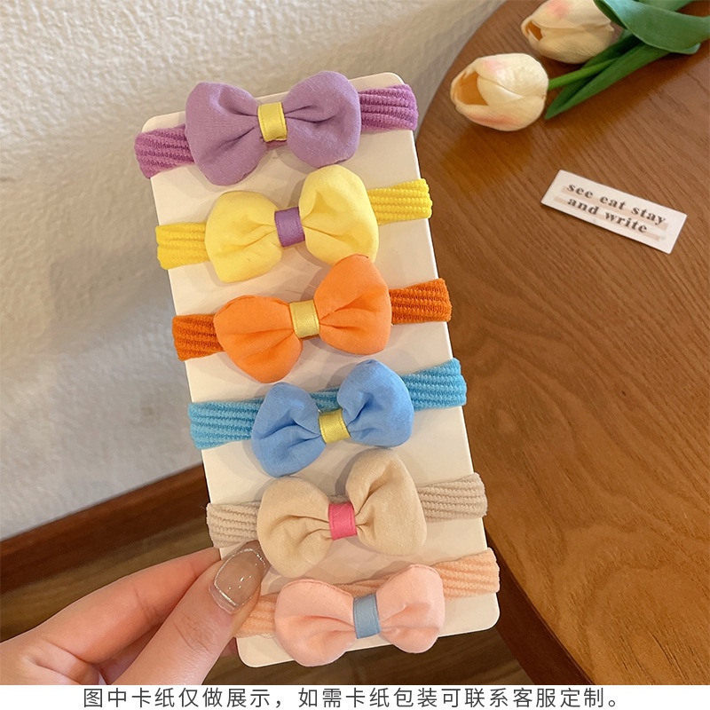 Dây Cột Tóc Cao Su Co Giãn Đính Hoa Và Nơ Xinh Xắn Cho Bé Gái