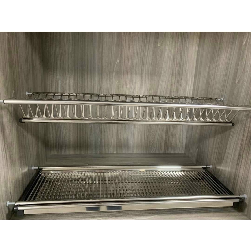 Giá bát đĩa cố định chữ V 2 tầng, INOXSUS304 BẢO HÀNH VĨNH VIỄN,FULCO CHÍNH HÃNG
