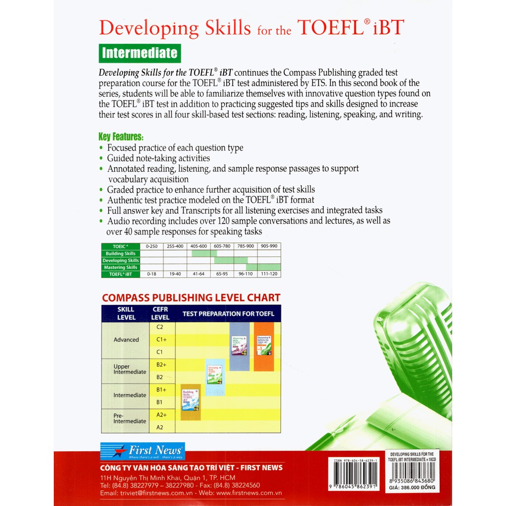 Sách - Developing Skills For The Toefl IBT ( kèm 10CD) Tặng Bút Bi
