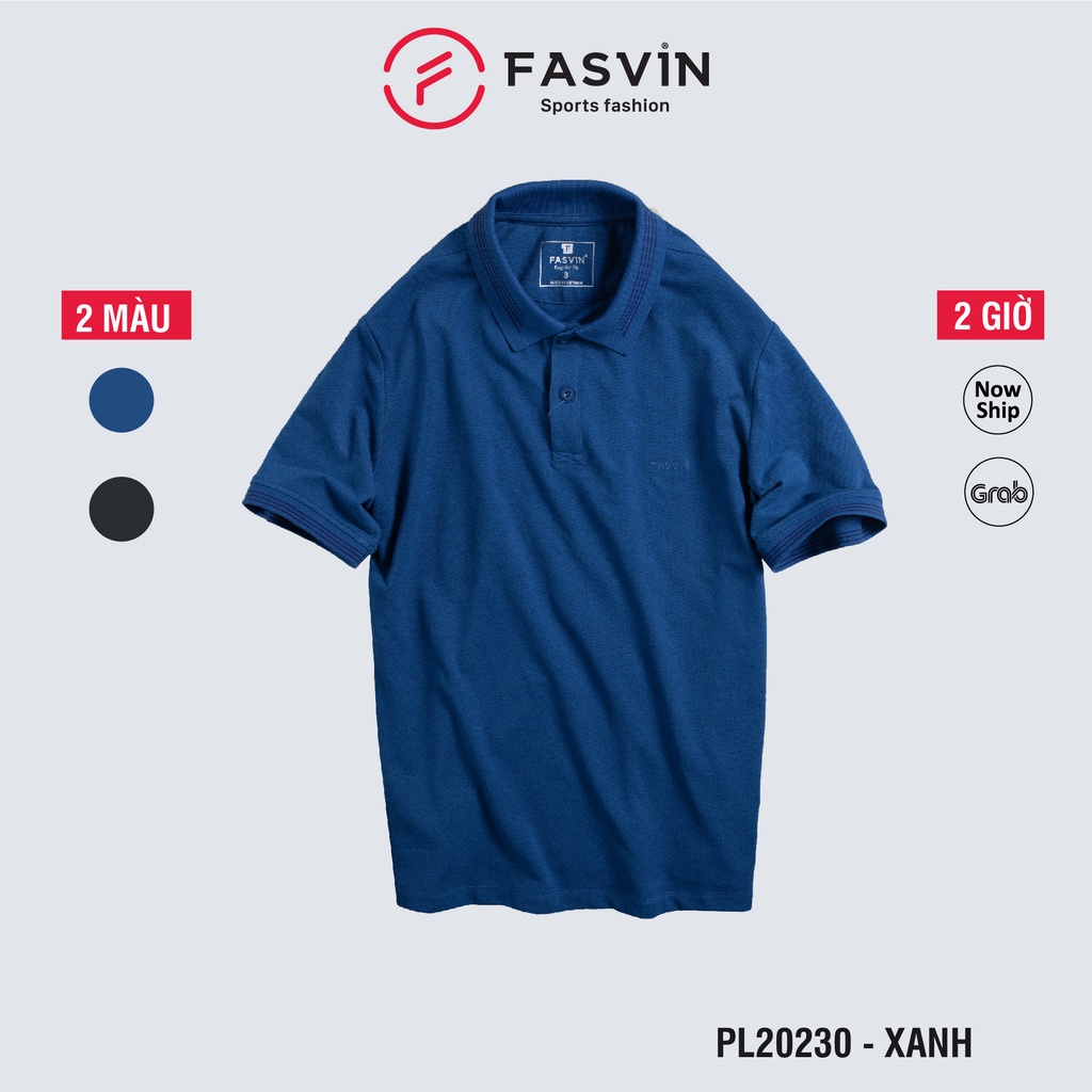 Áo thun polo nam ngắn tay có cổ FASVIN chất cotton cao cấp dễ mặc dễ phối đồ PL20230.HN